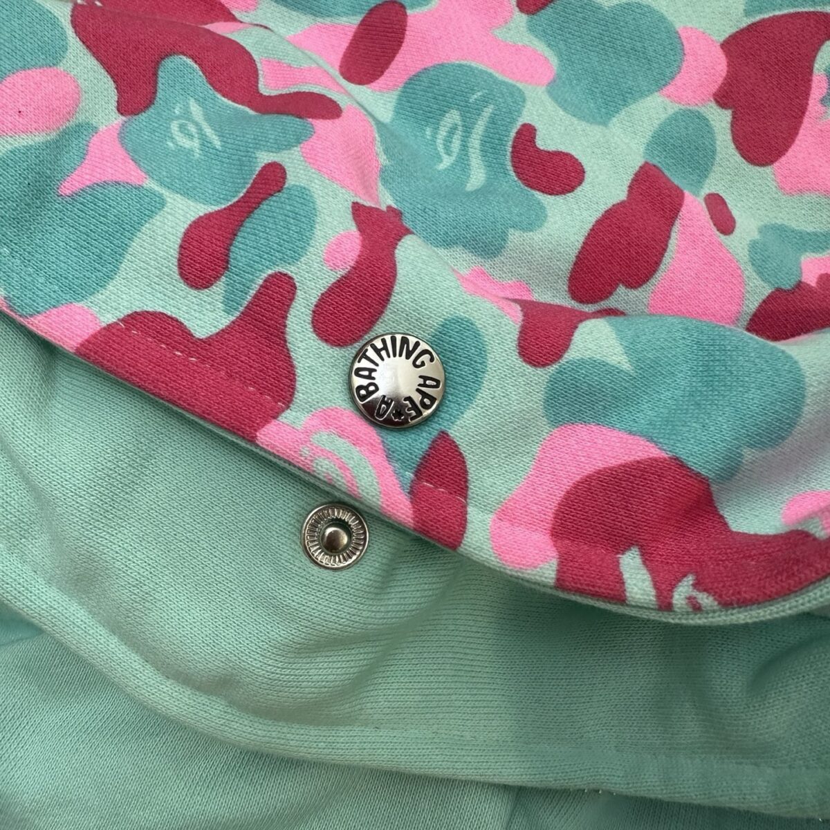 Bape Abc Double Hat Large Flower Camouflage Shark Hoodie Pink Green OG0829520