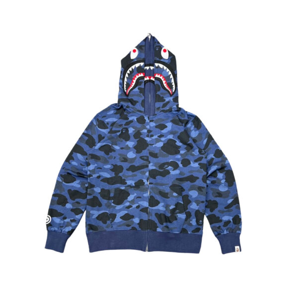 Bape Classic Double Hoodie Full Zip Hoodie Blue OG0829506