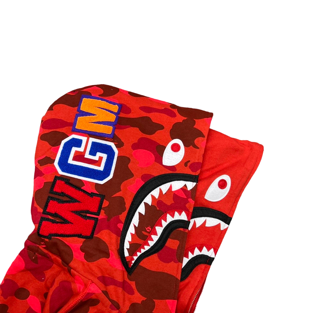 Bape Classic Double Hoodie Full Zip Hoodie Red OG0829505