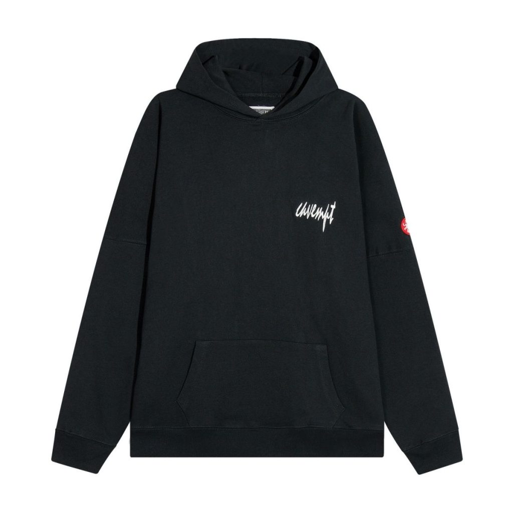 Cav Empt Black Cursive Signature Hoodie OKZY2026756