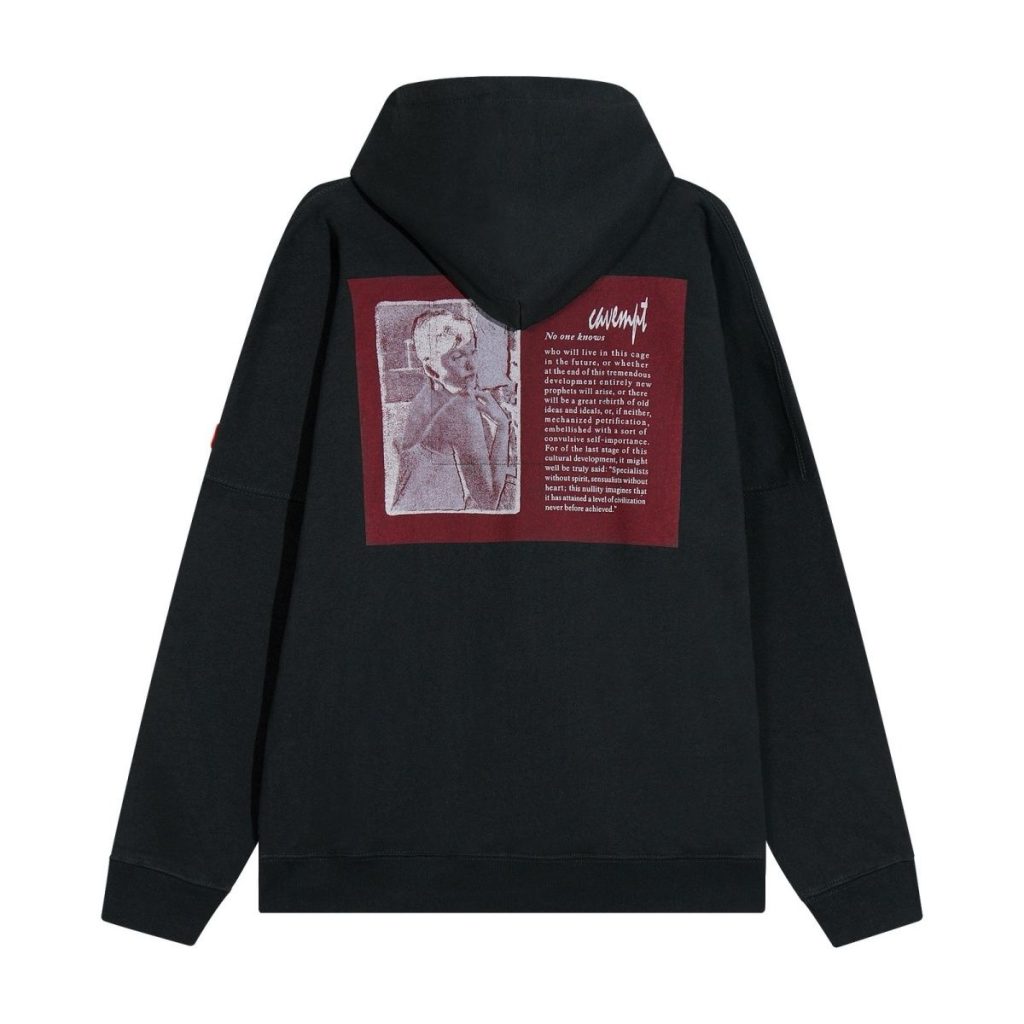 Cav Empt Black Cursive Signature Hoodie OKZY2026756