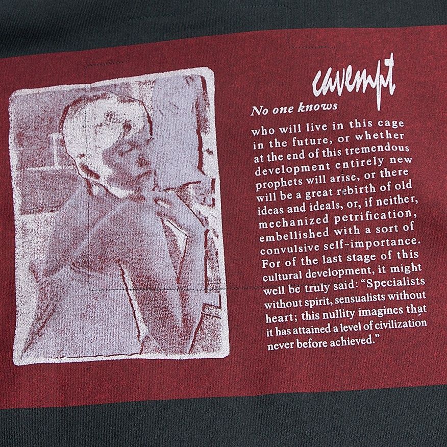 Cav Empt Black Cursive Signature Hoodie OKZY2026756