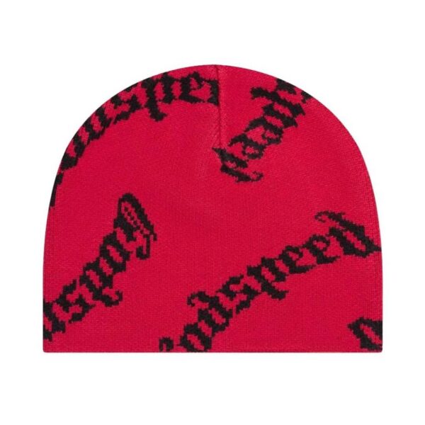 Godspeed Red Beanies Black Logo OKLU20262055