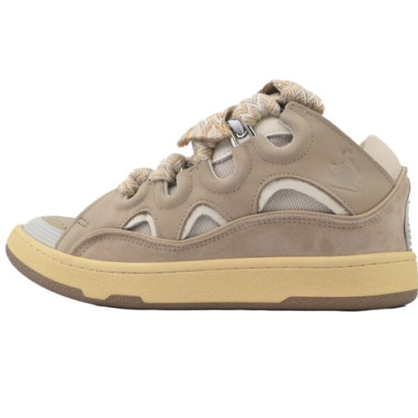 Lanvin Wmns Curb Sneakers White Brown KLU2026102