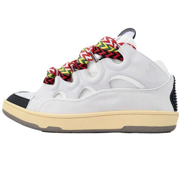 Lanvin Curb Leather Sneaker White Black KLU2026103