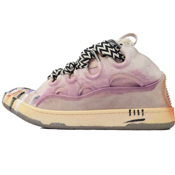 Gallery Dept. x Lanvin Curb Light Sneakers ‘Paint Drip – Pale Pink’ KLU202677
