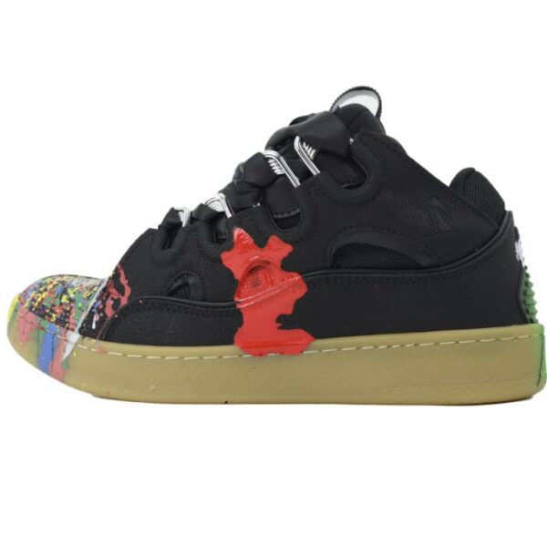 Lanvin Curb Sneaker Black Graffiti KLU202681