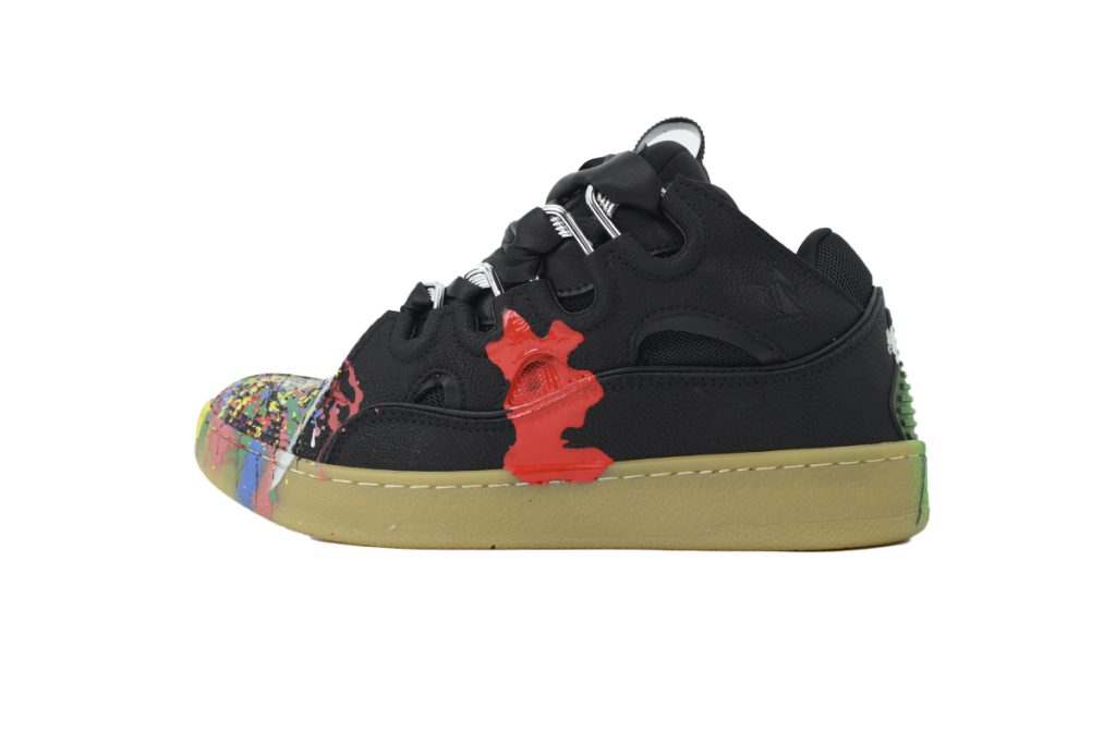 Lanvin Curb Sneaker Black Graffiti KLU202681