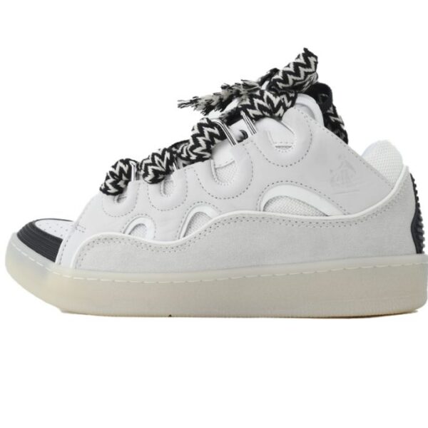 Lanvin Curb Sneakers White Black KLU202685
