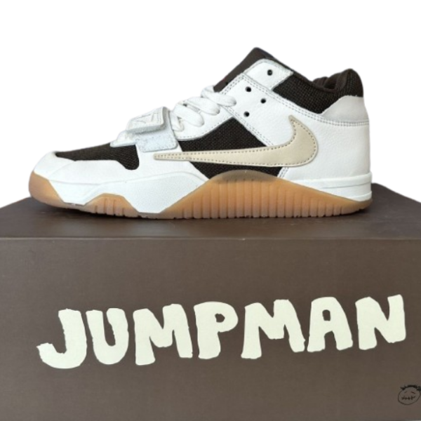 Jordan 2 Travis Scott x Jordan Cut The Check Nice Kicks White Brown OG042375