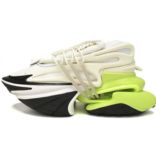 BALMAIN Multikolor Buty sportowe Black, white, and green OG0427158