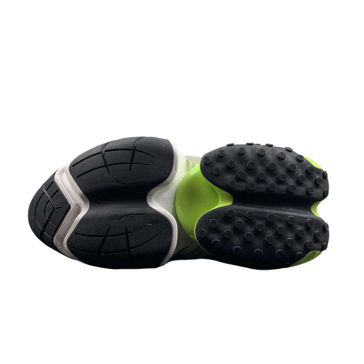 BALMAIN Multikolor Buty sportowe Black, white, and green OG0427158
