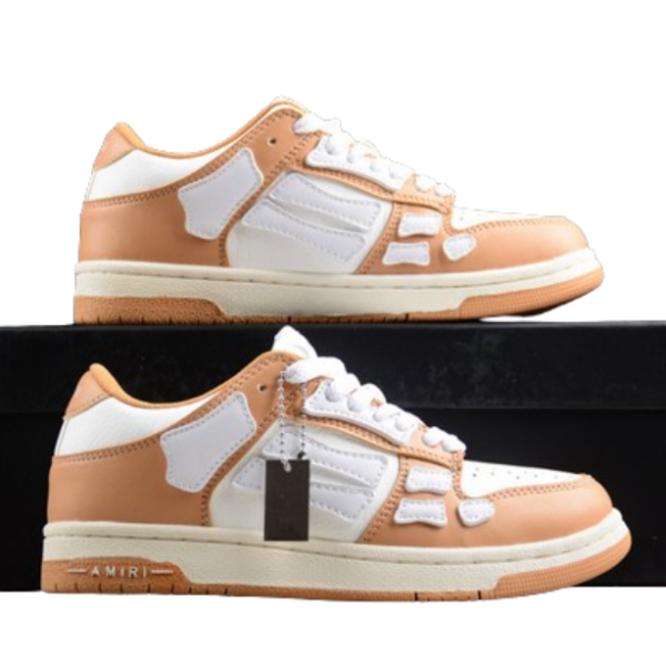 AMIRI Skel Top Low White Brown OG0427170