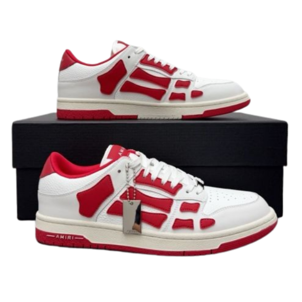 AMIRI Skel Top Low White Red OG0427172