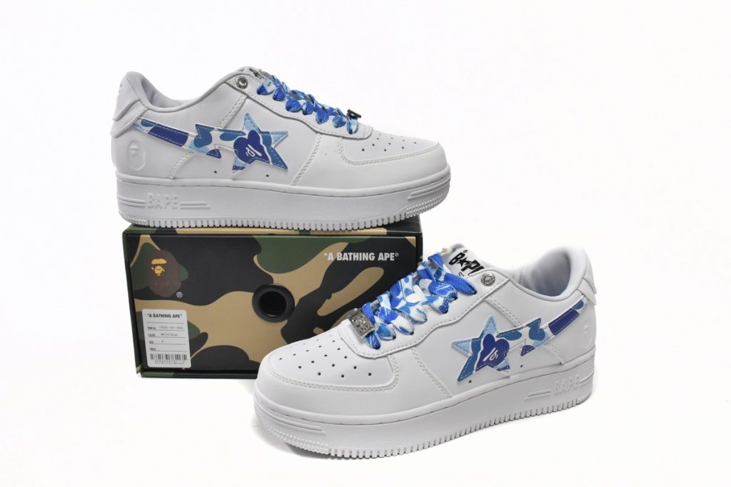 A Bathing Ape Bape Sta Low White Blue Camouflage OG0428192