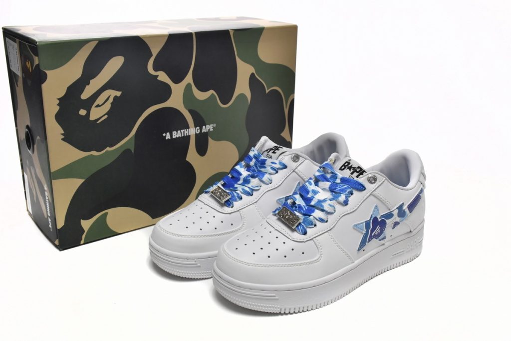 A Bathing Ape Bape Sta Low White Blue Camouflage OG0428192