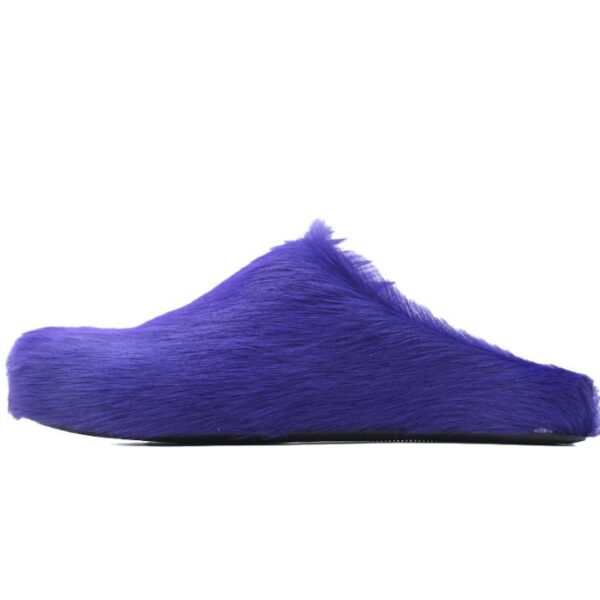 Marni Long-Hair Calfskin Fussbett Sabot Purple OG0429221