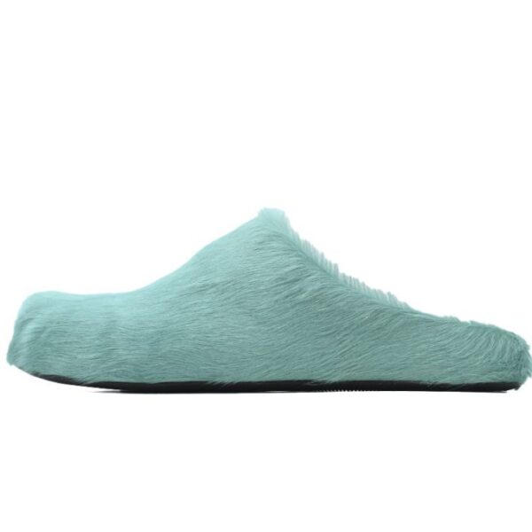 Marni Long-Hair Calfskin Fussbett Sabot Green OG0429222