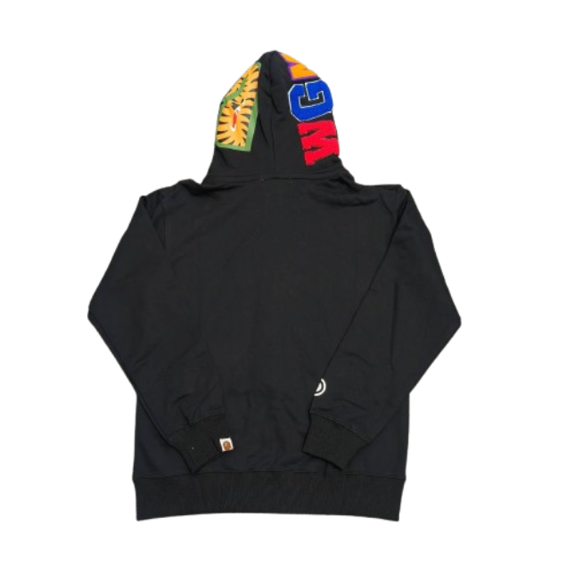 Bape ABC Camo Double Shark Full Zip Hoodie Black Green OG051303