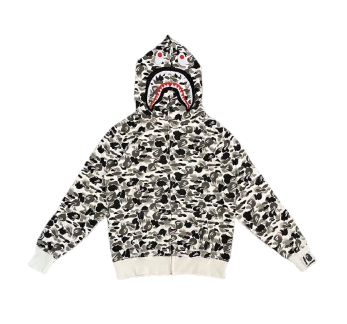Bape Double Hood Camouflage Hoodie grey OG051308