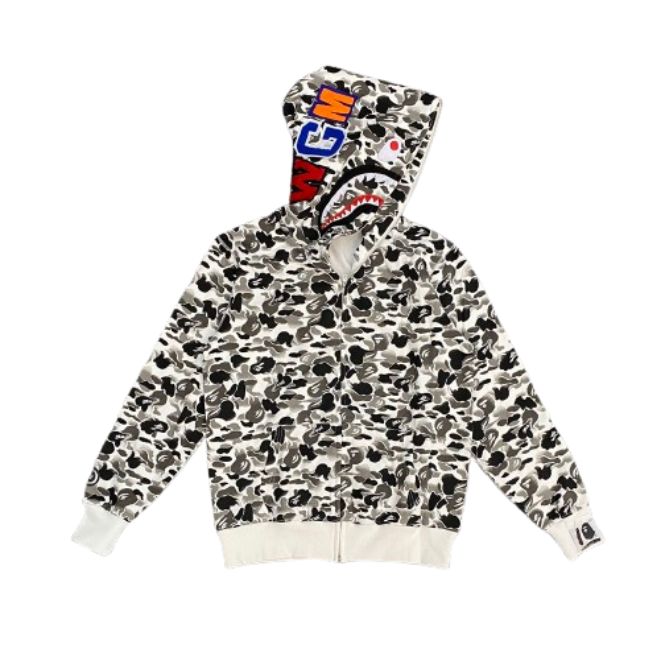 Bape Double Hood Camouflage Hoodie grey OG051308