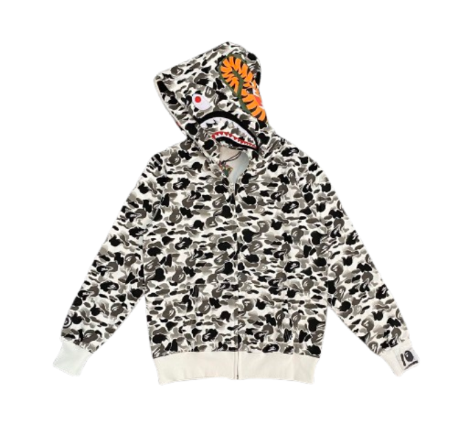 Bape Double Hood Camouflage Hoodie grey OG051308