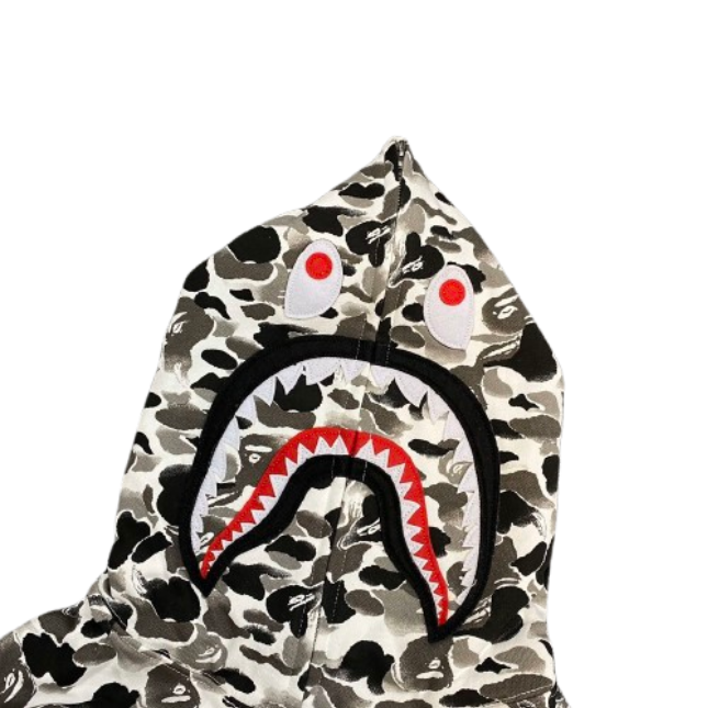 Bape Double Hood Camouflage Hoodie grey OG051308