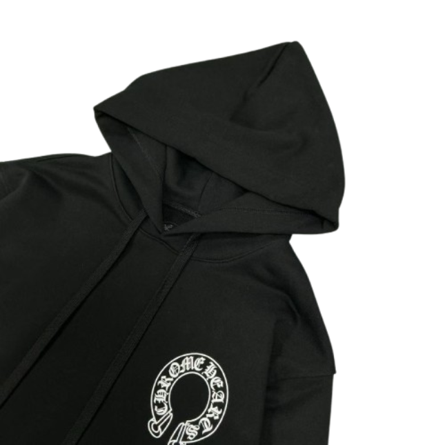 Chrome Hearts Horse Shoe Floral Hoodie Black OG051312