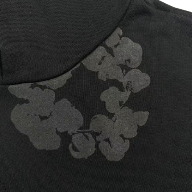 Denim Tears Cotton Wreath Hoodie Black Monochrome OG051313