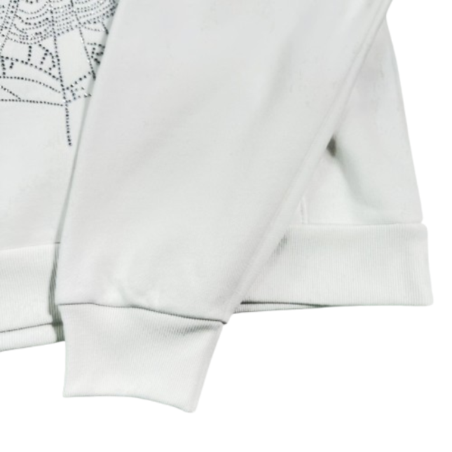 Sp5der OG Rhinestone Hoodie White OG051318