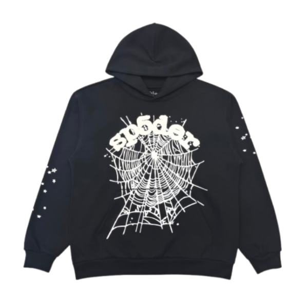 Sp5der Worldwide BLACK OG WEB HOODIE OG051319