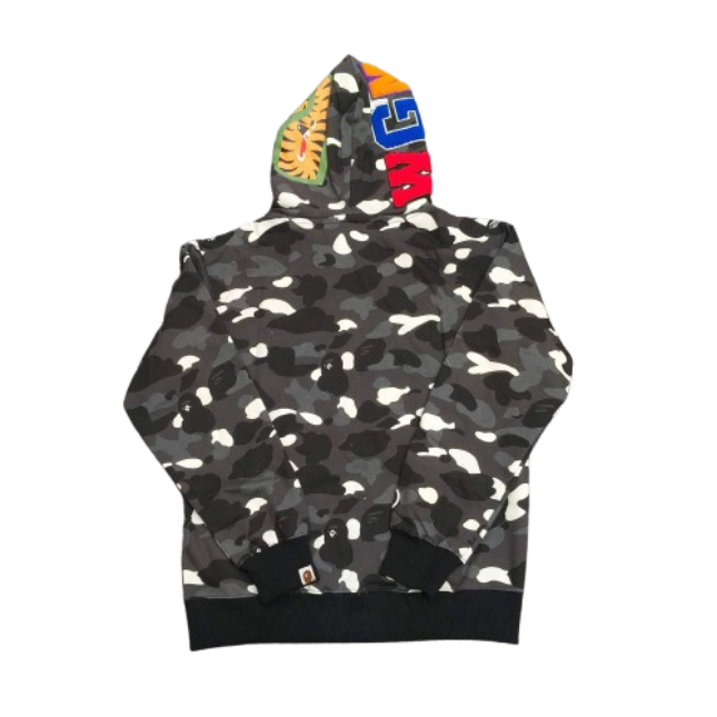 BAPE Luminous Camouflage Double Hooded Hoodie Black OG051559