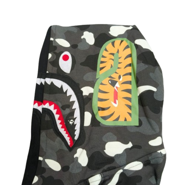 BAPE Luminous Camouflage Double Hooded Hoodie Black OG051559