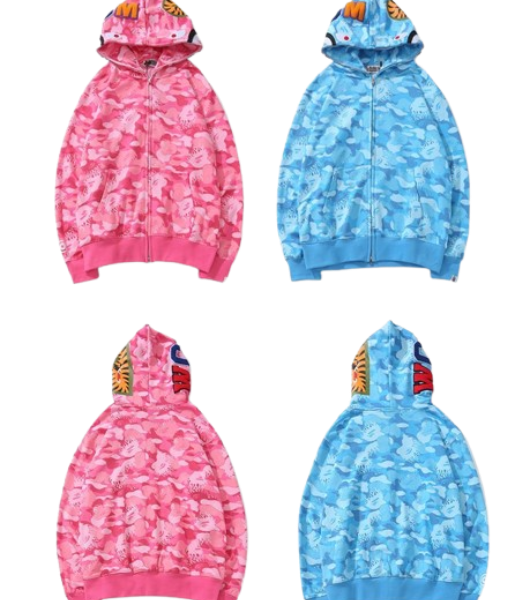 Bape Hoodie Blue & Pink OG051561
