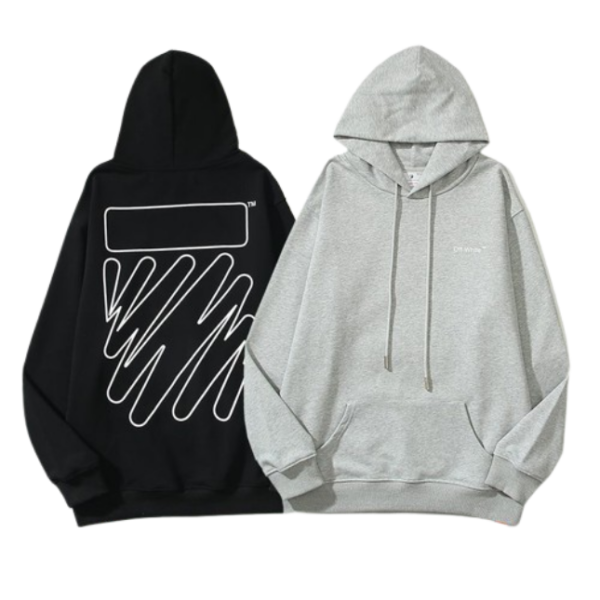OFF WHITE Hoodie Black & Grey OG051570