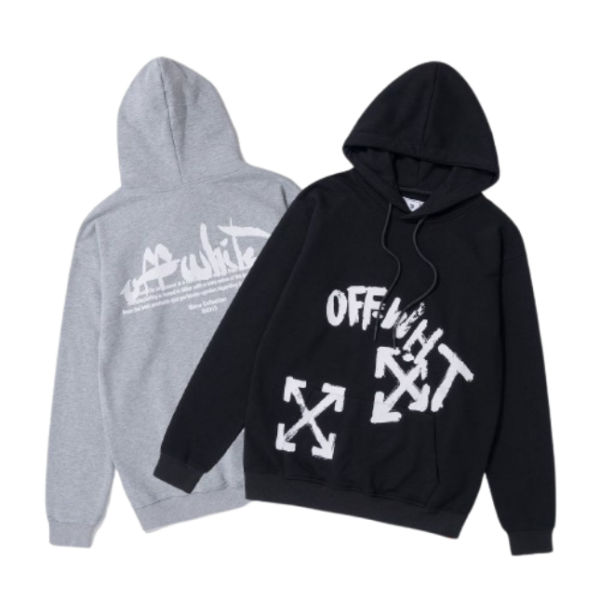 OFF WHITE Hoodie black and gray OG051569