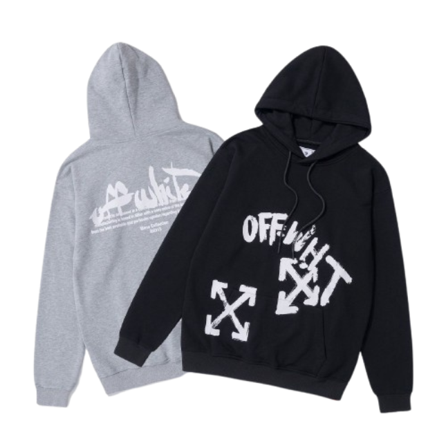 OFF WHITE Hoodie black and gray OG051569