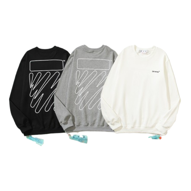 OFF WHITE Sweatshirt white&black&grey OG051607