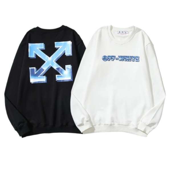 OFF WHITE Sweatshirt white&black OG051609