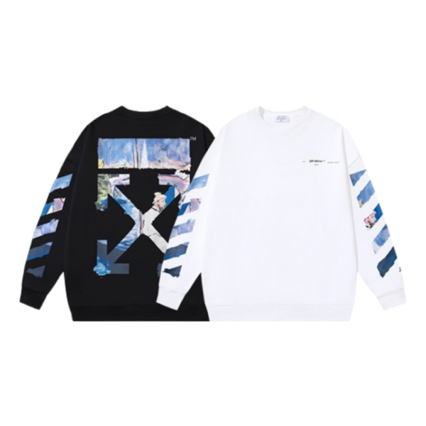 OFF WHITE Sweatshirt white&black OG051612