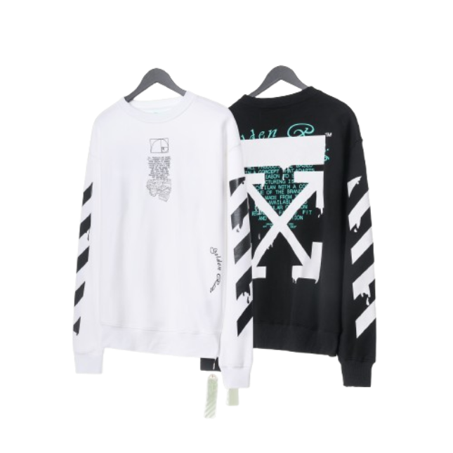 OFF WHITE Sweater white&black OG051614