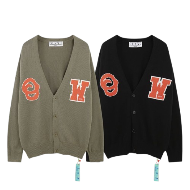 OFF WHITE Sweater olive green&black OG051616