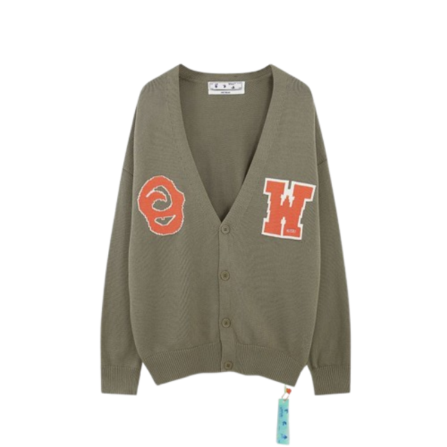 OFF WHITE Sweater olive green&black OG051616