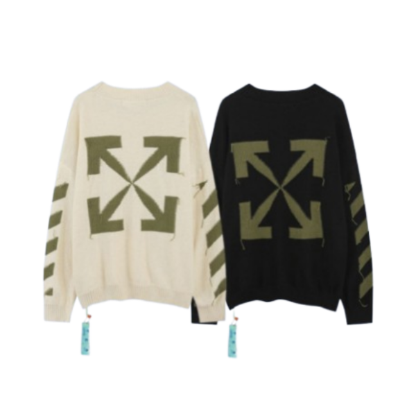 OFF WHITE Sweatshirt white and black OG051618