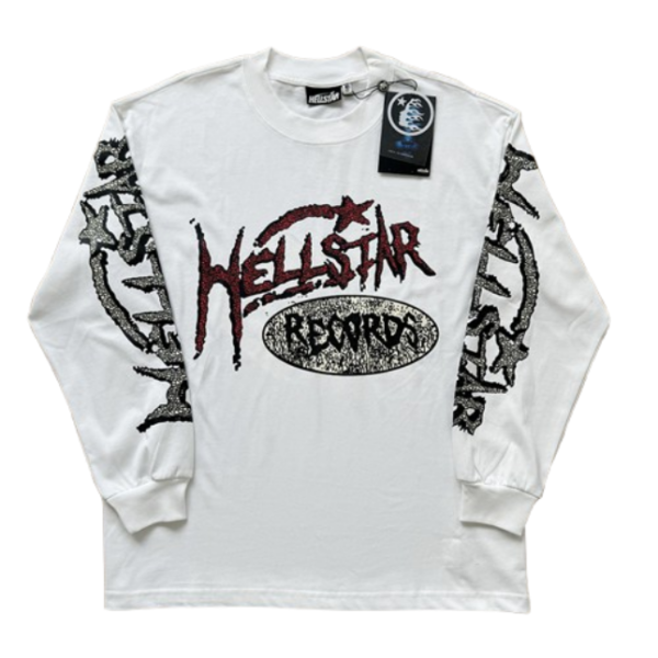 Hellstar Records Long Sleeve Tee White og051622