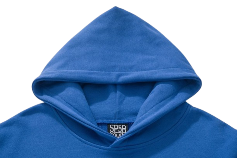Sp5der Spider Web Print Gothic TC5 Hoodie Blue OG051680