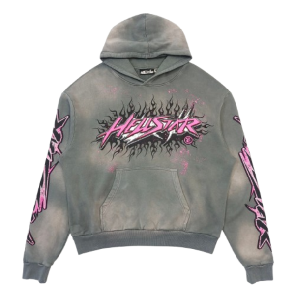Hellstar Future Flame Hoodie Grey OG051688