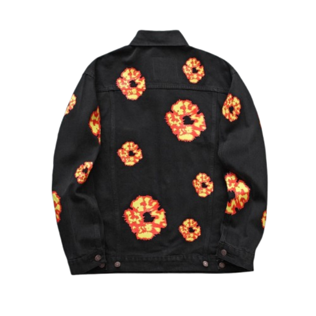 Denim Tears Washed Flame Denim Jacket Black OG051801