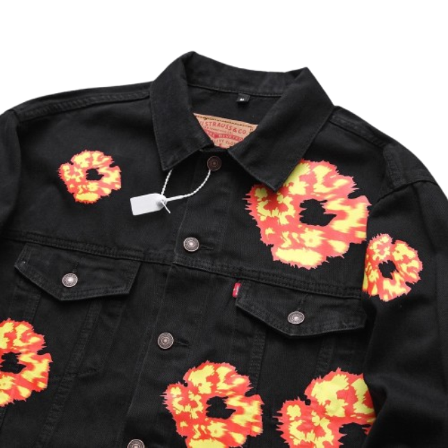 Denim Tears Washed Flame Denim Jacket Black OG051801