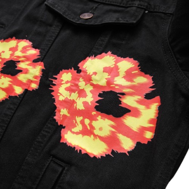 Denim Tears Washed Flame Denim Jacket Black OG051801